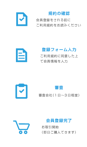 会員登録のながれ